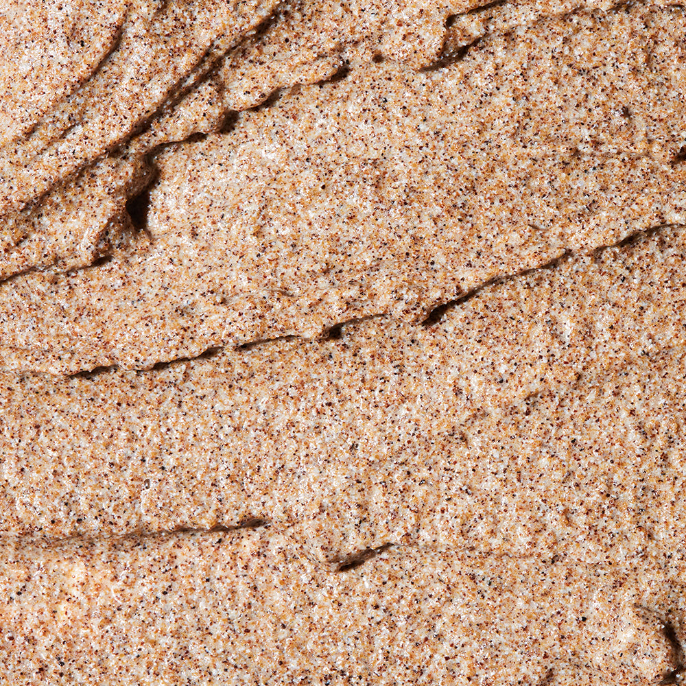 Zoomed in image of Lavender and Olive Foaming Body Scrub, emphasizing texture